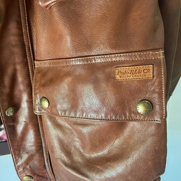 Men’s Ralph Lauren Southbury Leather Biker Jacket - Picture 5 of 16